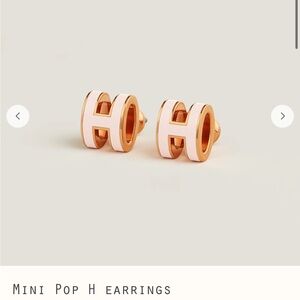 Hermes Mini Pop H earrings pink